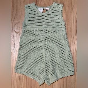 Zara Green Knit Jumpsuit for Kids
